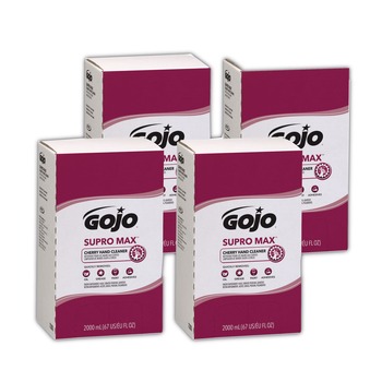 GOJO Industries 7282-04 SUPRO MAX 2000 mL Refill Cherry Lotion Hand Cleaner (4/Carton)