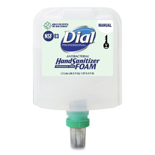 Cleaning & Janitorial Supplies | Dial Professional 19717CT 1.2 Liter Antibacterial Foaming Hand Sanitizer Refill for Dial 1700 V Dispenser - Fragrance-Free (3/Carton) image number 0