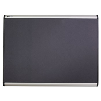 Quartet MB547A Prestige Plus Aluminum Frame 72 in. x 48 in. Magnetic Fabric Bulletin Board - Gray/Silver