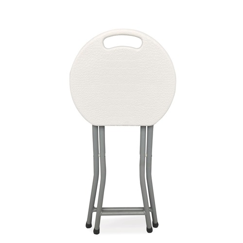 Office & Office Supplies | Iceberg 64563 Rough n Ready 18 in. Seat Height Backless Folding Stool Supports Up to 300 lb - White Seat/Charcoal Base (4/Carton) image number 0