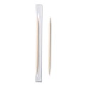 Food Service | AmerCareRoyal RIW15 2.5 in. Cello-Wrapped Round Wood Toothpicks - Natural (15000/Carton) image number 1