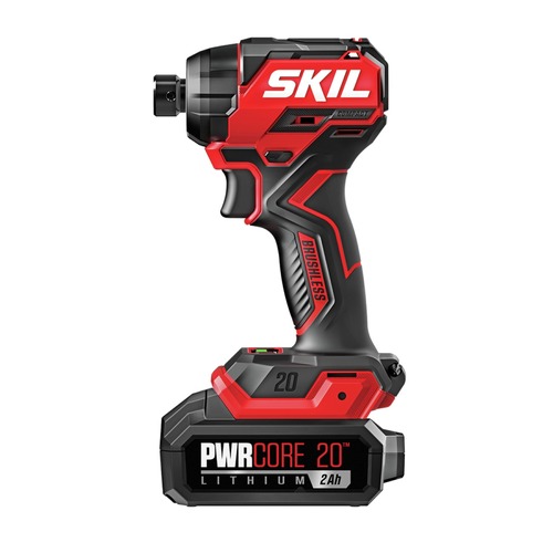  | Skil ID6739B-10 20V PWRCORE 20 Brushless Compact Lithium-Ion 1/4 in. Hex Cordless Impact Driver Kit (2 Ah) image number 0