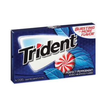 Trident Sugar-Free Gum - Perfect Peppermint (12/Carton)