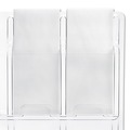  | Safco 5601CL 30 in. x 2 in. x 41 in. 24 Compartments Reveal Literature Displays - Clear image number 1