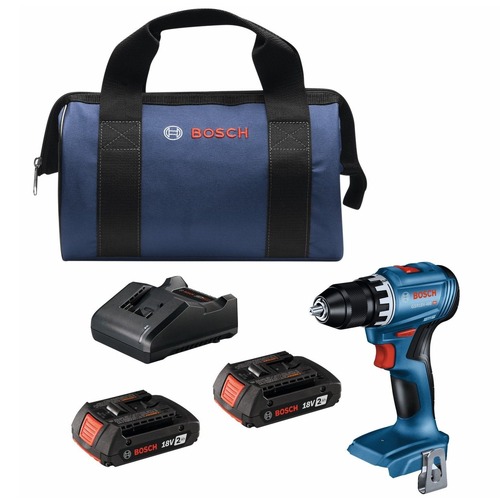 Drill Drivers | Factory Reconditioned Bosch GSR18V-400B22-RT 18V Lithium-Ion Brushless 1/2 in. Cordless Compact Drill Driver Kit with 2 Batteries (2 Ah) image number 0