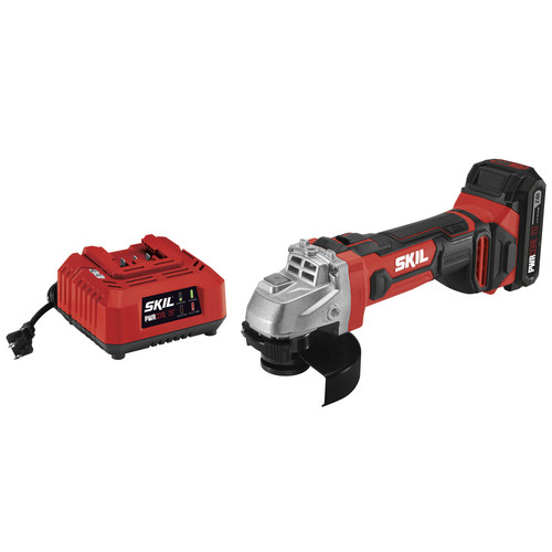 Angle Grinders | Skil AG290202 20V PWRCORE20 Brushed Lithium-Ion 4-1/2 in. Cordless Angle Grinder Kit (2 Ah) image number 0