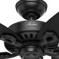 Ceiling Fans | Hunter 53294 52 in. Builder Elite Damp Matte Black Ceiling Fan image number 7