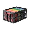 Office Jansan | Universal UNV40015 20.13 in. x 14.63 in. x 10.75 in. Letter Filing/Storage Tote - Black image number 1