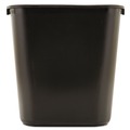 Trash Cans | Rubbermaid Commercial FG295600BLA 7 gal. Rectangular, Deskside Plastic Wastebasket - Black image number 0