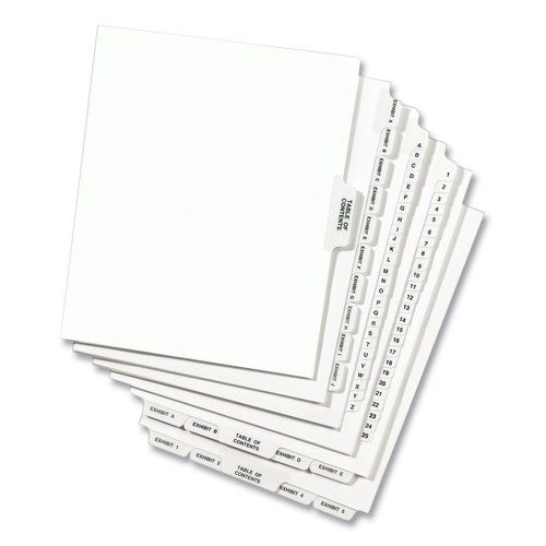 Avery 01059 Avery-Style Legal Exhibit Side Tab Divider Title: 59 25/Pack Letter White 