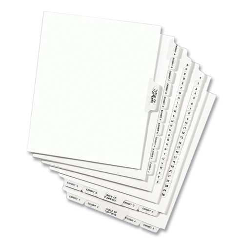 Avery 01059 Avery-Style Legal Exhibit Side Tab Divider Title: 59 25/Pack Letter White Avery 01059 Avery-Style Legal Exhibit Side Tab Divider Title: 59 25/Pack Letter White
