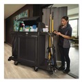 Cleaning Carts | Rubbermaid Commercial 2202571 Plastic Vacuum Holder for All Rubbermaid Commercial Full-Size and Compact Housekeeping Carts - Black (6/Carton) image number 5