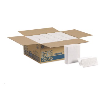 Georgia Pacific Professional 20885 8 in. x 11 in. 1-Ply Pacific Blue Ultra Z-Fold Folded Paper Towels - White (2600/Carton)