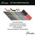 Toys | Champion Sports US52SET Ultra Shaft Hockey Set (18/Set) image number 1