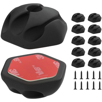 WIRE MANAGEMENT | Klein Tools 450-410 10-Piece 3 Slot Adhesive Cable Mounting Clip Set