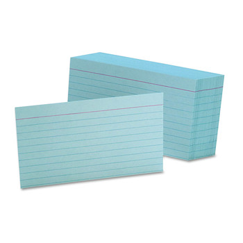 Oxford 3 in. x 5 in. Ruled Index Cards - Blue (100/Pack)