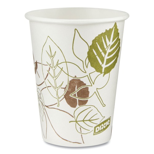 Cups and Lids | Dixie 2338WS Pathways 8 oz. Paper Hot Cups (25/Pack) image number 0