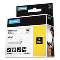 Labels | DYMO 18445 0.75 in. x 18 ft. Rhino Permanent Vinyl Industrial Label Tape - White/Black Print image number 1