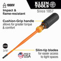 Screwdrivers | Klein Tools 6916INS 3/16 in. Cabinet Tip 6 in. Round Shank Insulated Screwdriver image number 5