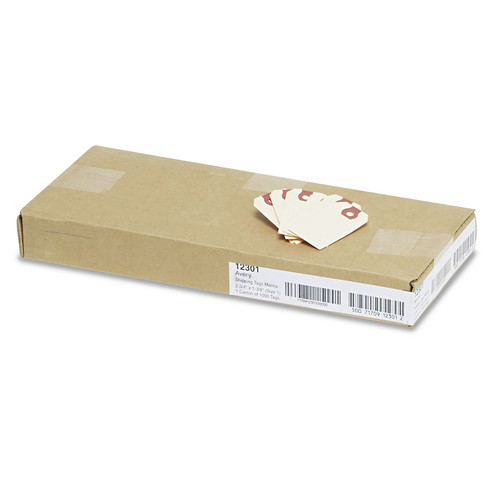 Office Jansan | Avery 12301 2.75 in. x 1.38 in. 11.5 pt Stock Unstrung Shipping Tags - Manila (1000/Box) image number 0