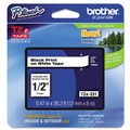 Office Jansan | Brother P-Touch TZE231G 0.47 in. x 26.2 ft. TZE Standard Adhesive Laminated Labeling Tape - Black on White image number 0