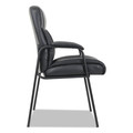  | Alera ALEVN4319 Bonded Leather 25.63 in. x 26 in. x 37.63 Guest Chair - Black image number 2