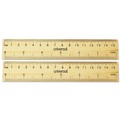Rulers & Yardsticks | Universal UNV59024 6 in. Long Standard/Metric Flat Wood Ruler (2/Pack) image number 1