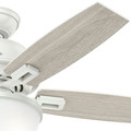 Ceiling Fans | Hunter 52226 44 in. Donegan Fresh White Ceiling Fan with Light image number 2