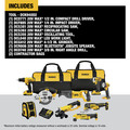 Combo Kits | Dewalt DCK940D2 20V MAX Brushed Lithium-Ion Cordless 9-Tool Combo Kit with 2 Batteries (2 Ah) image number 1