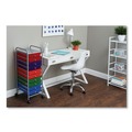 Desktop Organizers | Advantus 34004 1 Shelf 10 Drawer 13 in. x 15.38 in. x 37.75 in. Metal Portable Drawer Organizer - Matte Gray/Assorted image number 3
