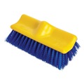 Cleaning Brushes | Rubbermaid Commercial FG633700BLUE 10 in. Brush 10 in. Plastic Block Threaded Hole Bi-Level Deck Scrub Brush - Blue Polypropylene Bristles image number 0