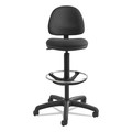 Safco 3401BL Precision Extended Height Swivel Stool W/adjustable Footring, Black Fabric image number 1