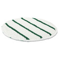 Cleaning & Janitorial Supplies | Rubbermaid Commercial FGP27100WH00 21 in. Diameter Low Profile Scrub-Strip Carpet Bonnet - White/Green (5/Carton) image number 1