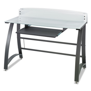 Safco 1938TG 47 in. x 23 in. x 37 in. Xpressions Computer Desk - Frosted/Black