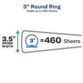 Office Jansan | Avery 05741 3 Round Rings 3 in. Capacity 11 in. x 8.5 in. Economy View Binder - White image number 1