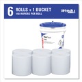 Disinfectants | WypAll 06411 WetTask Customizable Wet Wiping System Critical Clean Wipers for Bleach/Disinfectants/Sanitizers with Bucket (540/Carton) image number 5