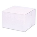 Food Trays, Containers, and Lids | SCT 1509 6 in. x 6 in. x 4 in. Paper Standard Bakery Boxes - White (250/Carton) image number 0