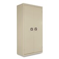 Office Filing Cabinets & Shelves | Alera CM6615PY 30 in. x 15 in. x 66 in. Space Saver 4-Shelf Storage Cabinet - Putty image number 1