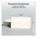 Office Jansan | Avery 05376 Printable 2 in. x 3-1/2 in. Microperforated Business Cards - Matte Ivory (250 Cards, 10/Sheet, 25 Sheets/Pack) image number 3