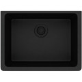 Elkay ELGU2522BK0 Quartz Undermount 24-5/8 in. x 18-1/2 in. Single Bowl Sink (Black) image number 1