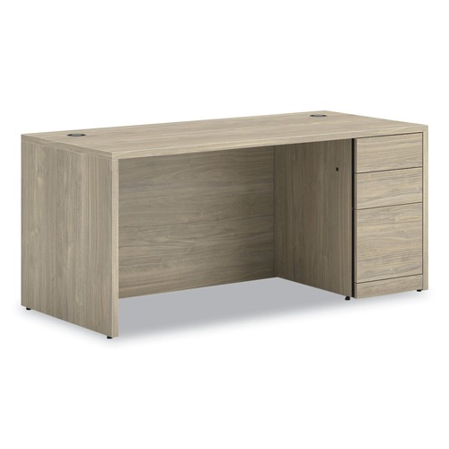 Office Desks & Workstations | HON H105897R.LKI1LKI1 10500 Series 66 in. x 30 in. x 29.5 in. Single Pedestal Desk - Kingswood Walnut image number 0