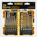 Drill Driver Bits | Dewalt DW1361 21-Piece Titanium Nitride Coated Pilot Point Drill Bit Set image number 2