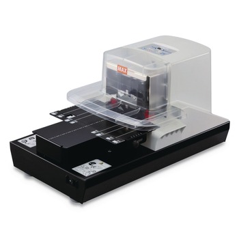 MAX 100-Sheet Capacity Professional Heavy Duty Flat Clinch Stapler - Gray