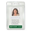 Office Jansan | Advantus 75419 2.63 in. x 4.38 in. Holder 2.38 in. x 4.25 in. Insert Prepunched for Chain/Clip Vertical Security ID Badge Holders - Clear (50/Box) image number 1
