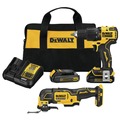 Combo Kits | Dewalt DCK224C2 ATOMIC 20V MAX Brushless Lithium-Ion 1/2 in. Cordless Hammer Drill Driver and Oscillating Multi-Tool Combo Kit with 2 Batteries (1.5 Ah) image number 0
