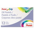 Office Jansan | Pentel PHN-12 0.38 in. Diameter x 2.38 in. Oil Pastel Set With Carrying Case - 12 Assorted Colors (1-Set) image number 1