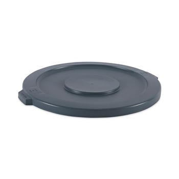 Boardwalk Plastic Round Flat-Top Lid for 32 Gallon Waste Receptacles - Gray