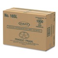 Food Trays, Containers, and Lids | Dart 16SL Plastic Straw-Slot Lid Fits 12 oz. to 24 oz. Hot/Cold Foam Cups - Translucent (1000/Carton) image number 1