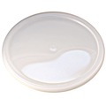 Food Trays, Containers, and Lids | Fabri-Kal 000000000009505261 4.6 in. Diameter Pro Kal Polyethylene Flush Fill Round Plastic Deli Lids - Clear (500/Carton) image number 0