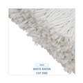 Mops | Boardwalk BWK220RCT 20 oz. Rayon Premium Cut-End Wet Mop Heads - White (12/Carton) image number 6